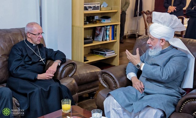 Archbishop Of Canterbury, Welby Visits Huzur In London
